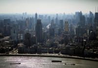 FILE PHOTO: View of the city skyline and Huangpu river in Shanghai